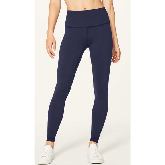 lululemon athletica Pants - Lululemon High Rise Wunder Under Tummy Control Full Length Leggings in Blue